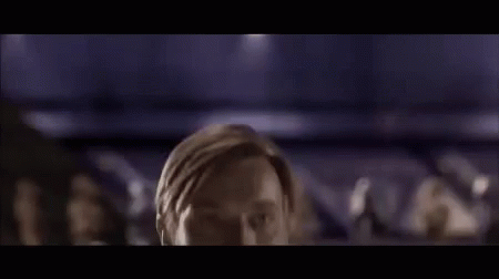 Obi-Wan Kenobi in a Star Wars scene, with Hello there appearing near the bottom during the clip