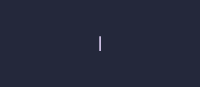 Portfolio introduction typing and erasing two design statements in lavender on a dark background