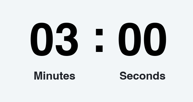 3 minutes countdown timer GIF